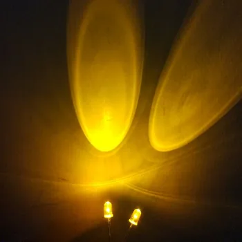 100VNT 5mm LED Diodų Mirgėjimas Mirksi Geltona Mirksi Žvakių Šviesos Diodų Mirgėjimas Flash Blink LED Diodo Intermitente