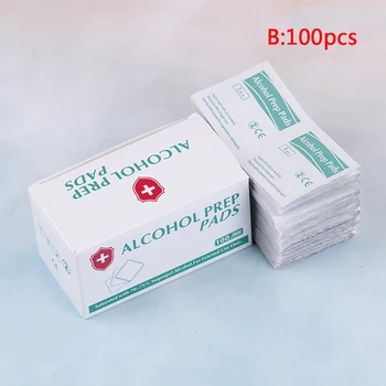 100vnt/Box Alkoholio Tepinėliai, Pagalvėlės, Servetėlės Antiseptikas Valiklis Valymo Sterilizacija Pirmosios Pagalbos Namuose Makiažas Naujas