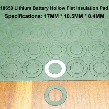 100vnt/daug 18650 ličio baterija žievės popieriaus izoliacijos tarpinė tuščiaviduriai tarpiklis galios baterija sandarinimo paviršių padas