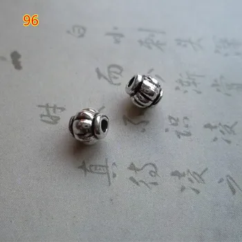 100vnt/daug Mados Tibeto Sidabro Moliūgų Maži Metaliniai Karoliukai, 4mm Lydinio Duobute Apdailos Tarpiklis Prarasti Pakabukai 