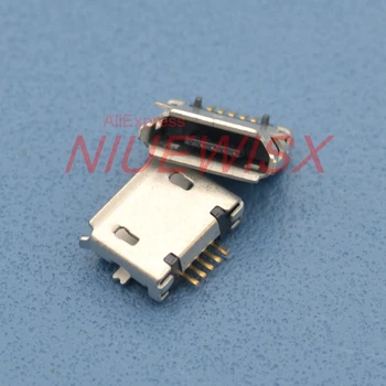 100vnt micro USB 5pin lizdas SMD Pin Ilgą adatą 5pin SMD Vario apvalkalas Duomenys uoste, Įkrovimo lizdas Mini usb jungtis Nemokamas pristatymas