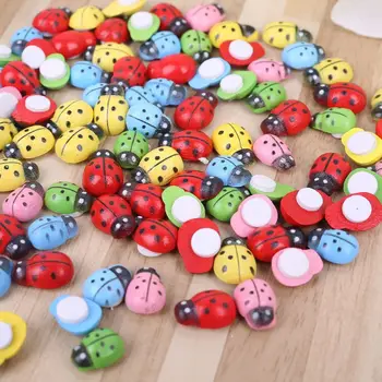 100vnt Mini Ladybugs Formos Lipdukai Miniatiūriniai Ornamentas 