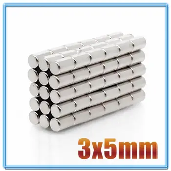 100vnt Mini Mažas N35 Apvalus Magnetas 3x1 3x1.5 3x2 3x 4 3x5 3x10 mm Neodimio Magnetas Nuolatinis NdFeB Super Stiprūs, Galingi Magnetai