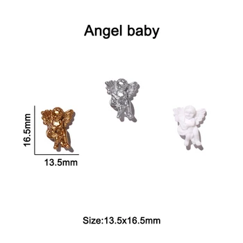 100vnt Nagų Dailės Reikmenys Baroko Paramos Stiliaus Angel Baby Butas Dervos Animacinių filmų 3D Nagu PASIDARYK pats Apdailos Naujas 2020 m.
