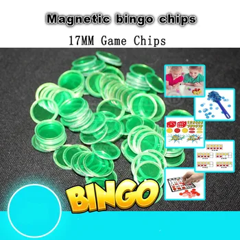 100vnt Naujų Užsienio Prekybos 17mm Magnetinė Plastikinė Skaidri Spalva Chip Geležies Žiedas Žaidimo Valiuta Magnetinio Bingo Žaidimas Priedai