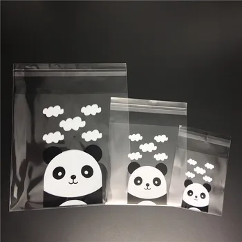 100vnt Panda lipnios Slapukus, Maišelis 3 dydžių Vestuvinių Saldainių Krepšiai Grupė Tiekia Apdailos Skaidrią Pakuotės Sausainiai