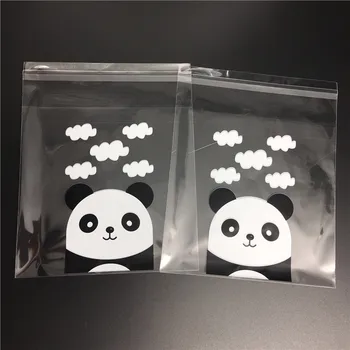 100vnt Panda lipnios Slapukus, Maišelis 3 dydžių Vestuvinių Saldainių Krepšiai Grupė Tiekia Apdailos Skaidrią Pakuotės Sausainiai