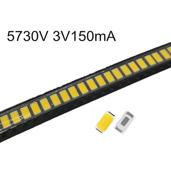 100vnt SMD LED 2835 Balta Chip 0,5 W 3V 6 V 9V 18V 60-70LM Itin Šviesus SMT 0,5 W W Paviršinio montavimo PCB LED Šviesos Lempos