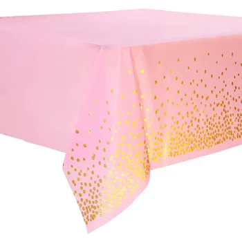 108*54 Colių Vienkartinės Staltiesės Pink Dot PVC Oilproof Stalo Dangtis Baby Shower Vestuvių, Gimtadienio Stalo Audinio Apdaila