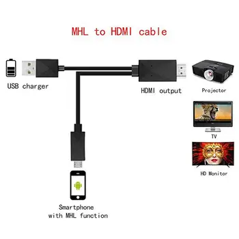 1080P Micro USB MHL HDMI-suderinama Kabelinė 5 Pin Ir 11 Pin HD TV Kabeliai, Adapteris, skirtas 