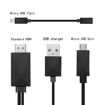 1080P Micro USB MHL HDMI-suderinama Kabelinė 5 Pin Ir 11 Pin HD TV Kabeliai, Adapteris, skirtas 