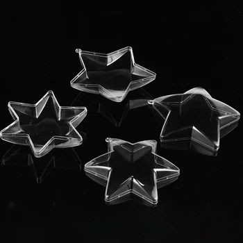 10cm Pentagram Šešiakampė Žvaigždė 3D Vonia Bomba Pelėsių Kalėdos, Kalėdos skaidraus Plastiko Vonios Bomba Pelėsių 