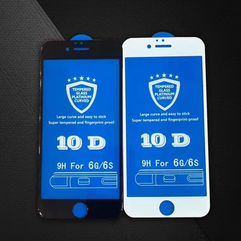 10D Grūdintas Stiklas iPhone 12 11 Pro Max XS XR X 8 6S Plius SE2 Visą Lenktas Krašto Anti-pirštų atspaudų Ekrano apsaugos i12Mini