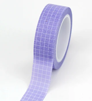10M Juoda Balta Ruda Rožinė, Violetinė Mėlyna Pilka Tinklelis Washi Tape Nustatyti Japonų Popieriaus 