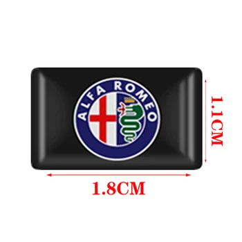 10pc Automobilių Lipdukas maži Dekoratyviniai Ženklelis gaubtai Vairas už Alfa Romeo 147 156 Giulietta Giulia Mito Stelvio Brera Spide