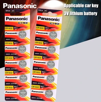 10PCA Panasonic cr1632 mygtuką ląstelių monetos baterija 3v žiūrėti nuotolinio valdymo automobilio raktus DL1632 ECR1632 GPCE1632 ličio baterija