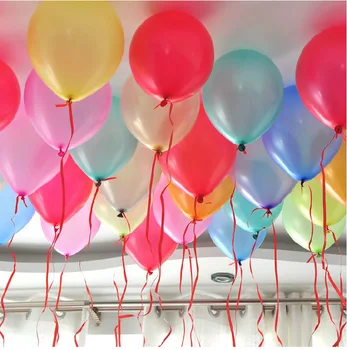 10vnt 10/12 colių pearl lateksiniai balionai visos spalvos, pripučiami oro vestuves apdailos kamuoliukus su gimtadieniu Baby Shower balionas