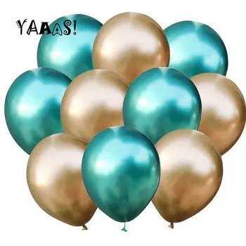 10vnt 12 Colių Metallic Lateksiniai Balionai Gimtadienio Dekoracijas Suaugusiųjų Vestuvių Dekoracijos, Helio Globos Baby Shower Ballon