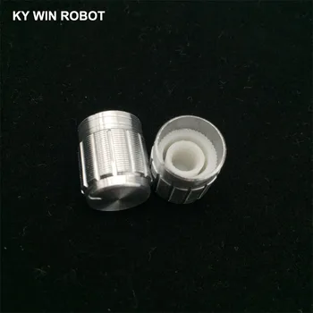 10vnt 15*17mm aliuminio lydinio potenciometras 15*17 rankenėlę rotacinis jungiklis garso valdymo rankenėlė balta