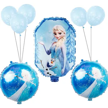 10vnt 18inch Disney princess folija balionai Elsa užšaldyti gimtadienio balionas baby shower mergina Gimtadienio dekoracijos vaikams