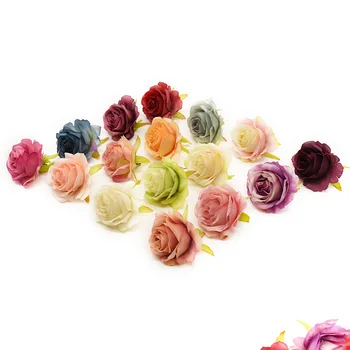 10vnt 6cm Šilko Gėlės Dirbtinės Rožės Dekoratyvinis Vainikas Namų Dekoro Priedai Vestuvių Nuotakos Riešo 