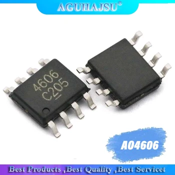 10vnt AO4606 SOP8 AO4606C SVP SMD 4606 N+P kanalo aukštos įtampos MOSFET chip mos lauko tranzistoriaus pereiti