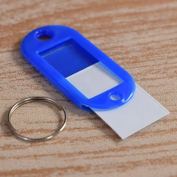 10vnt Atsitiktinės Spalvos Plastiko Keychain Tuščią Raktų Žiedas 