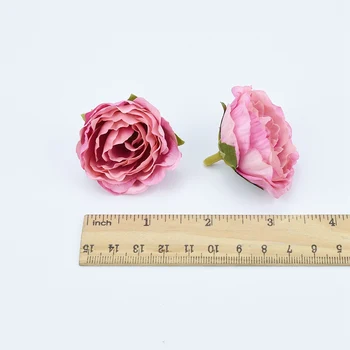 10vnt Aukštos kokybės Šilko Retro rožių galvos vazos, namų dekoro netikrą floristics dirbtinės gėlės vestuvių sienos 