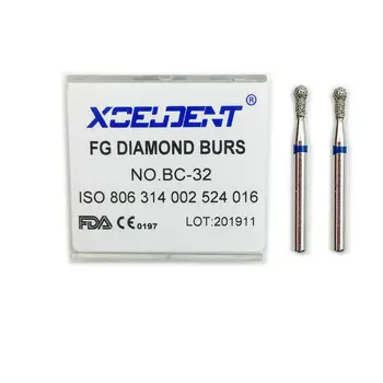 10vnt/ box FG Diamond Bur Gręžimo Dantų Burs Poliravimo Rinkinys, skirtas Didelės Spartos Handpiece 1.6 mm Odontologijos Medžiagos BC-32