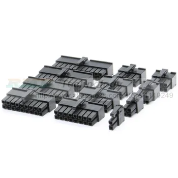 10vnt/daug 5557-R 5557 4.2 mm Black Automobilių elektros instaliacijos male jungtis 2 - 24 pin PC (kompiuterio grafikos plokštė PCI-E Maitinimo