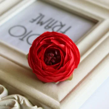 10vnt/daug 5cm Mini Rožė, Bijūnas Pagrindinė Dirbtinio Šilko Gėlių, Vestuvių Namų Puošybai 