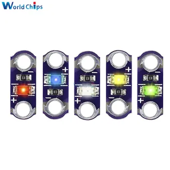 10vnt/daug Mini LilyPad LED 3-5V 40MA SMD LED Įranga Arduino Geltona/Žalia/Balta/Mėlyna/Raudona Šviesos Modulio 