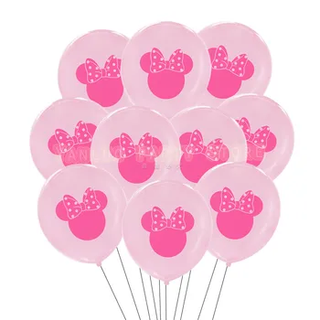 10vnt/daug Minnie Balionai Mickey Mouse Gimtadienio Dekoracijas, Baby Shower Mergina Balionas Vaikams, Oro Globos Dekoras