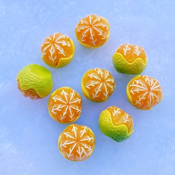 10vnt Dervos Puikus Mišri dirbtinė apelsinų vaisiai Flatback Cabochon užrašų knygelė Kawaii 