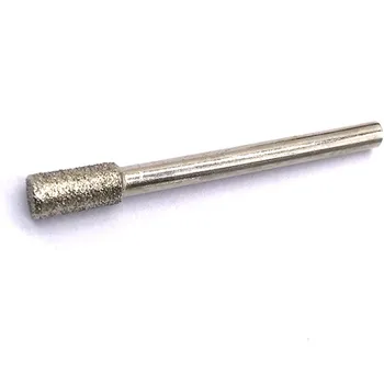 10VNT Diamond Padengtas Cilindro Burr 4mm Pjūklą Drožtukas Akmens Failą grandininių Pjūklų Galandimo Drožyba Šlifavimo Įrankiai