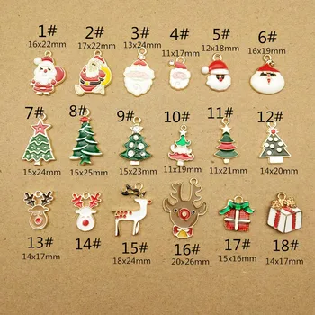 10vnt emalio kalėdų žavesio papuošalai priėmimo mados apyrankės ir karoliai žavesio auskarai pakabukas