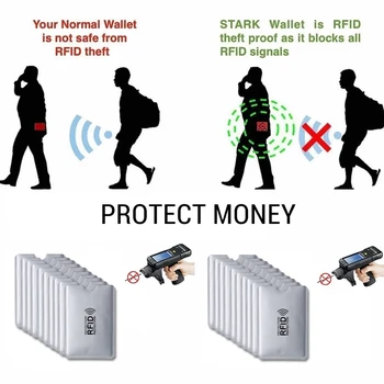 10vnt Kovos su RFID Blokavimo Reader Lock Kortelės Turėtojas ID Banko Kortele Atveju Raštas Aliuminio Metalo Smart Anti-theft Kredito Kortelės Turėtojas
