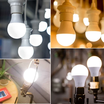 10vnt LED Lemputės, Lempos, E27 AC220V 240V Realios Galios LED Lempos 18W 15W 12W 9W 6W 3W Lampada LED Prožektoriai, Stalo lempa LED Šviesos