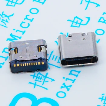 10vnt Micro USB-3.1 SMD 16P tipas-c moterų lizdas DIP4 Hd 