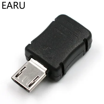 10vnt Micro USB 5 Pin T Port Male Kištuko Lizdo Jungtis su Plastiko Dangtelis, skirtas 