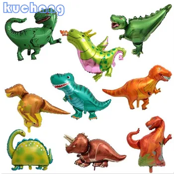 10vnt Mini Dinozaurų Folija Balionas Berniukai, Gyvūnų Balionai Vaikų Žaislas Dinozauras Gimtadienio Juros periodo Papuošalai Kolbų