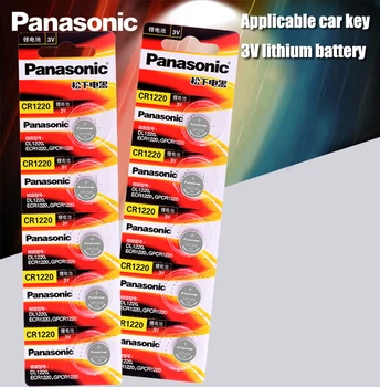 10vnt Originalaus Panasonic CR1220 Mygtuką Cell Baterijos CR 1220 3V Ličio Monetos Baterija BR1220 DL1220 ECR1220 LM1220