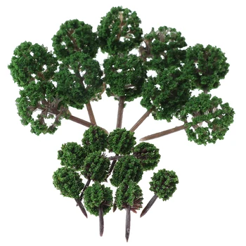 10vnt Rutulio formos Gėlių Modelio Medžių Mišraus Medžio Modelį Kraštovaizdžio Medžių Traukinio Maketo Sodo Dekoracijos Miniatiūriniai