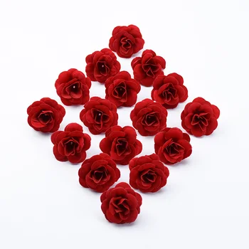 10vnt Šilko raudonų rožių galvos kalėdų dekoro namų užrašų knygelė vestuvių nuotakos aksesuarai patvirtinimo 