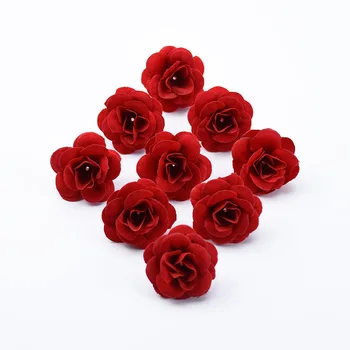 10vnt Šilko raudonų rožių galvos kalėdų dekoro namų užrašų knygelė vestuvių nuotakos aksesuarai patvirtinimo 