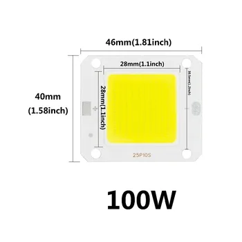 10W 20W 30W 50W 70W 100W High Power LED Chip COB LED SMD diodų, Skirtas Prožektorius Prožektorius Lemputes Flip chip