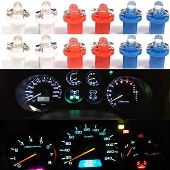 10x Automobilių B8.5 1SMD LED Žibintai, prietaisų Skydelio, klimato Atšilimo Lemputės Auto Indikatorius Pleišto Šviesos Priemonė Lemputė Signaliniai Žibintai 12V