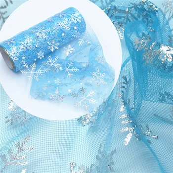 10Yard 15cm Tiulio Roll Vestuvių Dekoravimas Mėlynas Dangus, Baltas Sniegas Tiulio Audinio Tutu Suknelė 