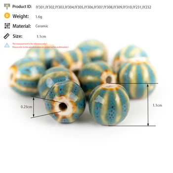 11# 20pcs Arbūzas Formos Kokybės Keraminio porceliano karoliukai Kinija Specail Keraminiai Karoliukai #HY414