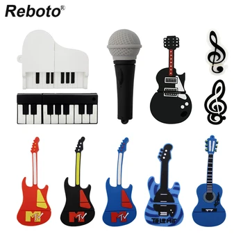 11 Stilių Muzikos Instrumentai Modelis USB Atminties Pendrive 32GB 64GB key USB Flash Diskai Mikrofonas/Smuikas/Piano/Gitara USB Stick
